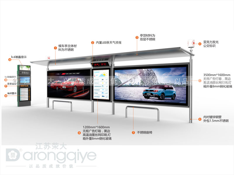 公交候車亭制作廠家產品圖